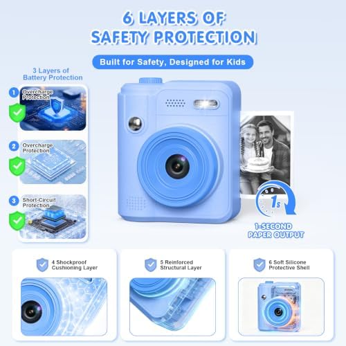 Gofunly Kids Camera Instant Print: Birthday Gifts for Age 4-10 Girls Boys - Image 2