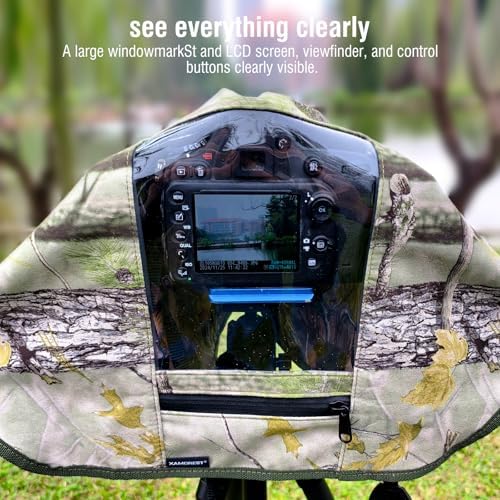 Camera Rain Cover with Openable Viewing Window & Strap Mountable Design,Waterproof Camera Raincoat Sleeve Protector (M) - Image 2