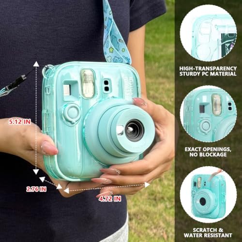 Clear Case for Fujifilm Instax Mini 13 Instant Camera, Clear Green - Image 3