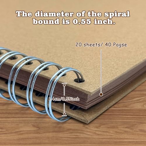 8x8 Inch Brown DIY Scrapbook Album, Hardcover Memory Book, 40 Pages (20 Sheets) Kraft Photo Album for 4x6 / 5x7 Pictures, Perfect for Wedding, Family, Anniversary, Christmas & Travel Memories - Image 4