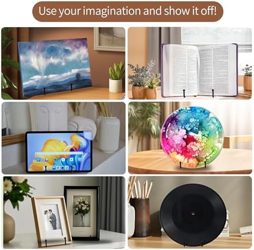 3 Pack 6" Metal Square Plate Stands for Display,Plate Holders Display Stands Can Be Used for Picture Stands,Book Stands for Display,Plate Display Stands,Easel,Photo Frame Stands,Plaque Stands,Desktop Stand. - Image 6