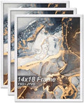 Fxojyvo 14x18 Picture Frame Set of 3 White Engineered Wood Wall Hanging by Fxojyvo