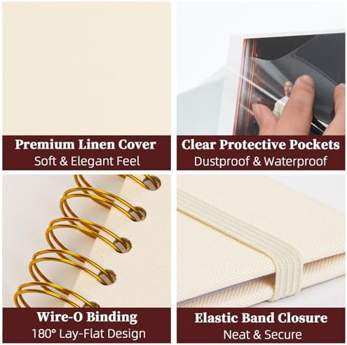 8.5x11 in Scrapbook Photo Album with Window, Beige - Image 6
