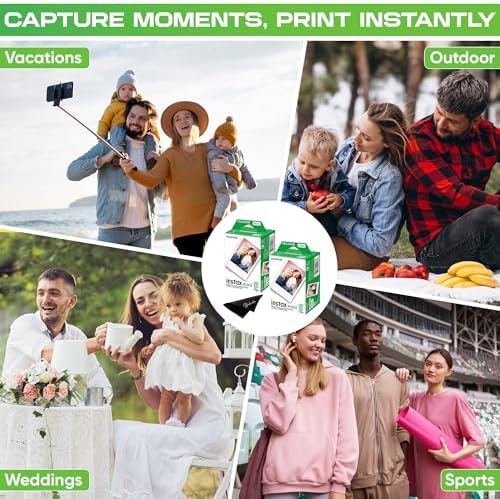 Fujifilm Instax Mini Film Two Instant Film Twin Packs - 40 EXP Total, ISO 800, Compatible to Mini Evo, Mini 12, Mini 11, Mini 40 Bundeld with Premium Balveli Microfiber Cloth - Image 4