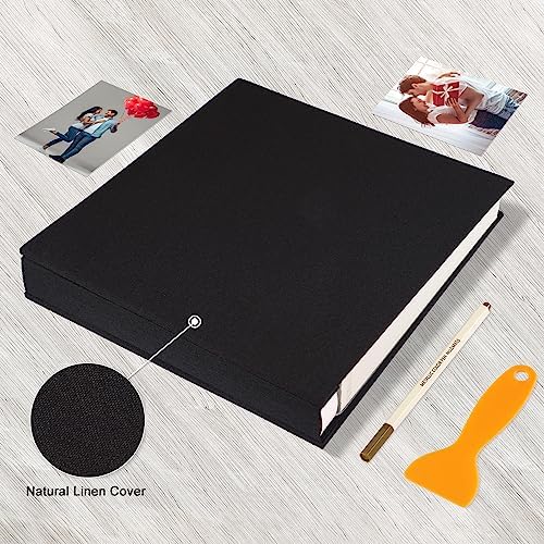 Photo Album Self Adhesive Pages 13.2x12.8 Scrapbook Black 120 Pages - Image 4