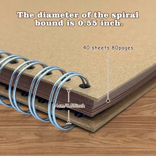 10x10 Inch Brown DIY Scrapbook Album,Hardcover Memory Book,80 Pages (40 Sheets) Kraft Photo Album for 4x6 / 5x7 Pictures, Perfect for Wedding, Family, Anniversary, Christmas & Travel Memories - Image 4