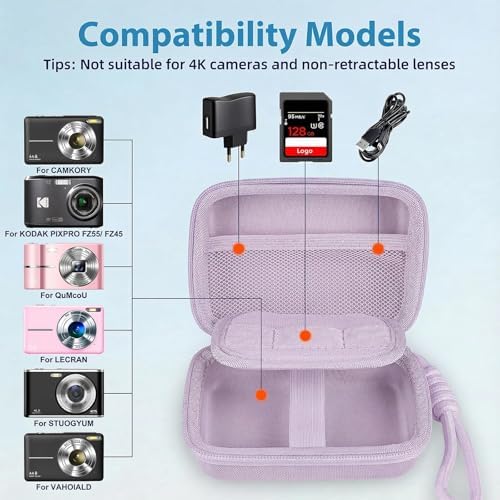 Digital Camera Case for Kodak PIXPRO FZ55/FZ45/CAMKORY, Purple - Image 3