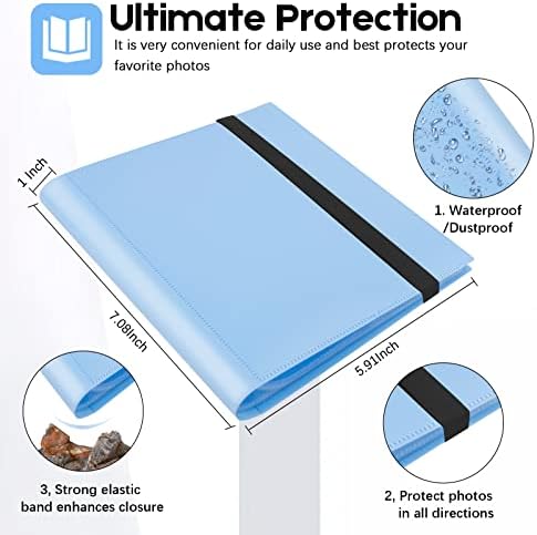 Aevdor 2 Pack 8.5x11 Photo Albums, Holds 136 Photos, Art Portfolio, Black - Image 4