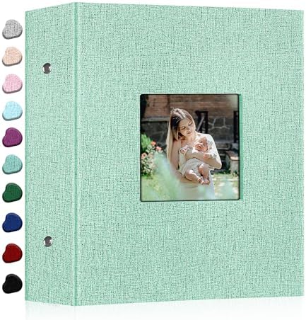 Ejblfe Photo Album 4x6,Linen Cover Slide-in Photo Album Book Can Holds 1000 4x6 Photos with 100 Black Sheets for Family,Wedding,Baby and Holiday Pictures (Turquoise) by EJBLFEPremiumPhotoAlbums