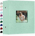 Ejblfe Photo Album 4x6,Linen Cover Slide-in Photo Album Book Can Holds 1000 4x6 Photos with 100 Black Sheets for Family,Wedding,Baby and Holiday Pictures (Turquoise) by EJBLFEPremiumPhotoAlbums