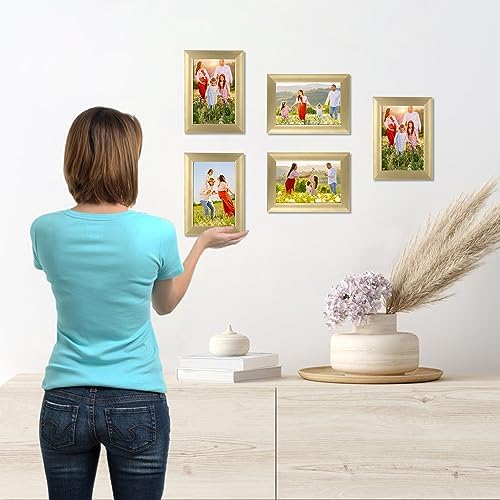 Giftgarden 4x6 Picture Frame Gold Set of 12, Multi Modern 4 x 6 Frames Bulk for Wall or Tabletop Display - Image 4