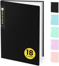 Sooez Binder with Plastic Sleeves 18-Pocket, Displays 36 Pages, 8.5"x11" by Sooez