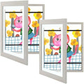 2 Pack 10x12.5 Front-Opening Kids Artwork Frames Changeable (Grey) by GoldenStateArt