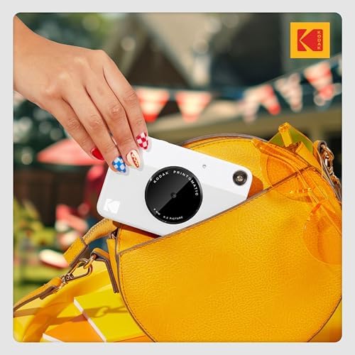 KODAK Printomatic Full-Color Instant Print Camera Starter Bundle + Carrying Case + Zink 20pk Photo Paper - Colorful Photos On 2x3 Sticky-Back Paper - Fun Gift for Birthday Christmas Holiday - Grey - Image 6