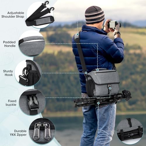 RAINSMORE Camera Bag, DSLR SLR Mirrorless Camera Case for Photographer - Image 6