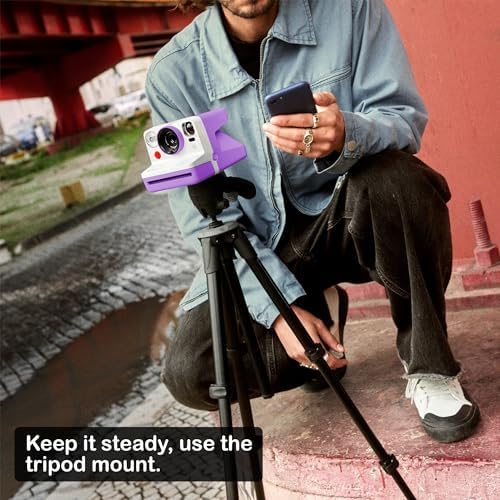 Polaroid Now 3rd Generation i-Type Instant Camera + 8 i-Type Color Film Bundle, Purple, Polaroid Camera Bundle with a Lumintrail Lens Cleaning Cloth - Image 5