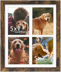 DUENPY 12x16 Collage Frame For 4 5x7 Photos Brown by DUENPY