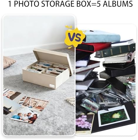 Photo Storage Box 8x10, Decorative Photo Storage Containers With Lid - Image 4