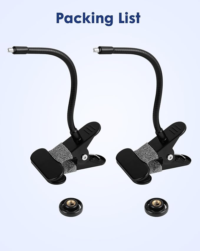 2 Pack Flexible Clip Clamp Mount Compatible with Blink Outdoor 2K+/ Outdoor 4/(3rd Gen) XT3/Blink XT/XT2/Mini, Clip Holder with 15.7 inches Gooseneck Arm for Your Blink Camera Without Any Tools - Image 8