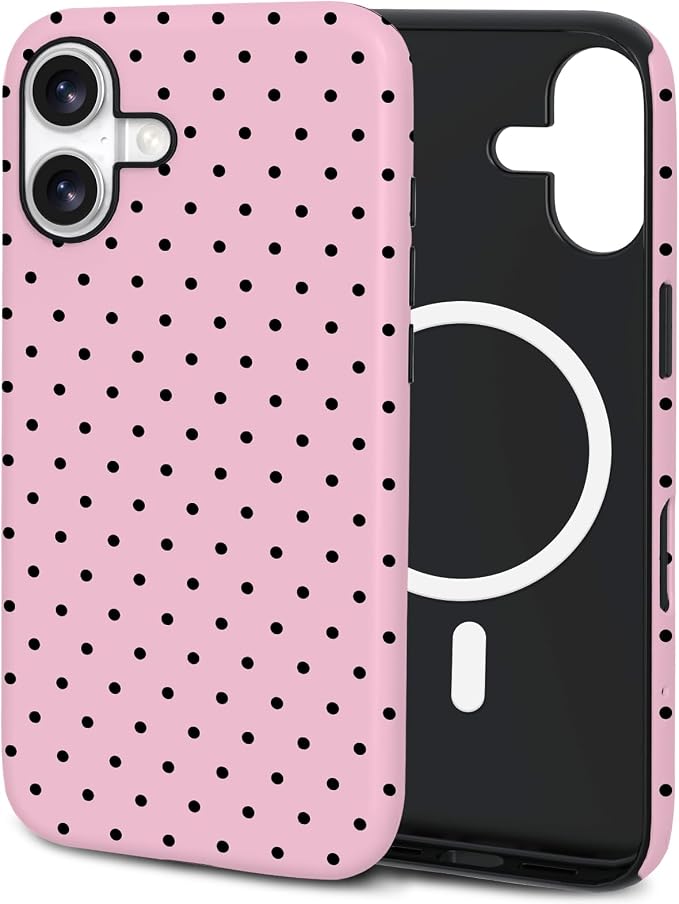 TPU Phone Case for iPhone 17, MagSafe Wireless Charging Compatible, Shockproof Slim Fit Protective Cover with Anti-Yellowing & Raised Camera Protection (Polka dot 4, iPhone 17(6.3")) by Unknown