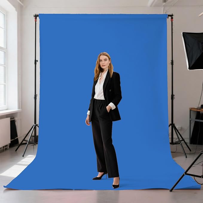 Royal Blue Photography Backdrop for Photoshoot, Fabric 8x10ft | Polyester Studio Photo Backgrounds, Non Reflective, Easy to Hang, for Portrait Shoot, Product, Party Decor, Video Creation - Image 2