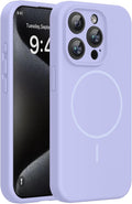 Miracase Magnetic for iPhone 15 Pro Case, Silicone, Soft Microfiber Lining by Miracase