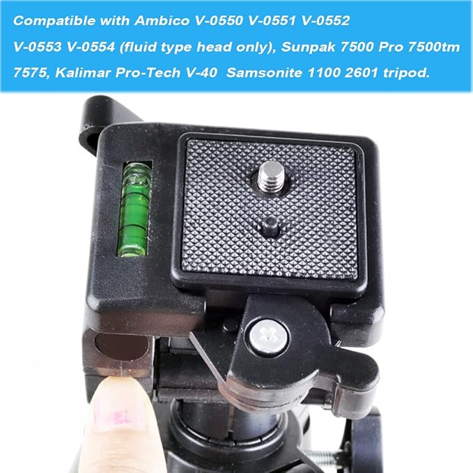 2 Pack 41mm Tripod Quick Release Plate Camera Mounting Adapter, QR Plate Camera Tripod Ball Head Parts Replacement Compatible with Sunpak Kalimar Zomei Tripod Mount 1 5/8’’ - Image 3