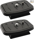2 Pcs 44mm Tripod Quick Release Plate Camera Mounting Adapter, Universal QB-4W Tripod Mount Attachment Baseplate, Compatible with Velbon, Sony, Sunpak, Ravelli by IOUALEY