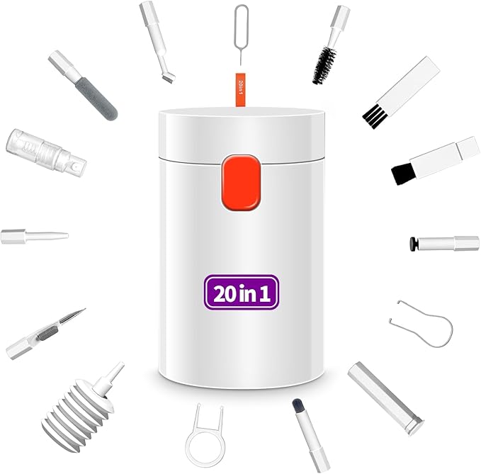 20-in-1 Cleaning Kit for Airpod Earbud Laptop Keyboard, Electronic Penlar Cleaning Kit Compatible with Computer PC Cell Phone, Charging Port by midukit