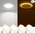 FREELICHT 4 Pack 4 Inch 5CCT LED Recessed Lighting with Night Light | 2700K/3000K/4000K/5000K/6000K Selectable,Dimmable Retrofit Flat Can Lights, 700LM ,7W=60W, IC & Damp Rated, ETL & FCC by FREELICHT