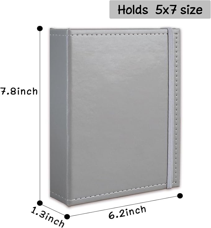 Photo Album 5x7 52 Pockets Pack of 2 Leather Cover Picture Book Holds 5x7 Photos for Wedding, Baby, Family, Graduation - Image 4