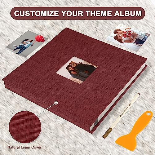 Photo Album Self Adhesive Pages Scrapbook 13.2x12.8 Purple 40 Pages - Image 4
