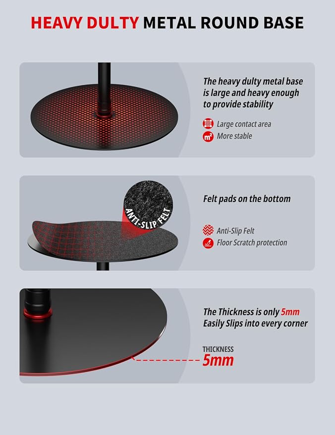 IFOOTAGE A400 Round Base Monopod Light Stand 79" Aluminum | Tripod Camera Floor Stand with 1/4" & 3/8" Screw Light Adapter for Camera Light Webcam Backdrop, Payload 22lb - Image 7