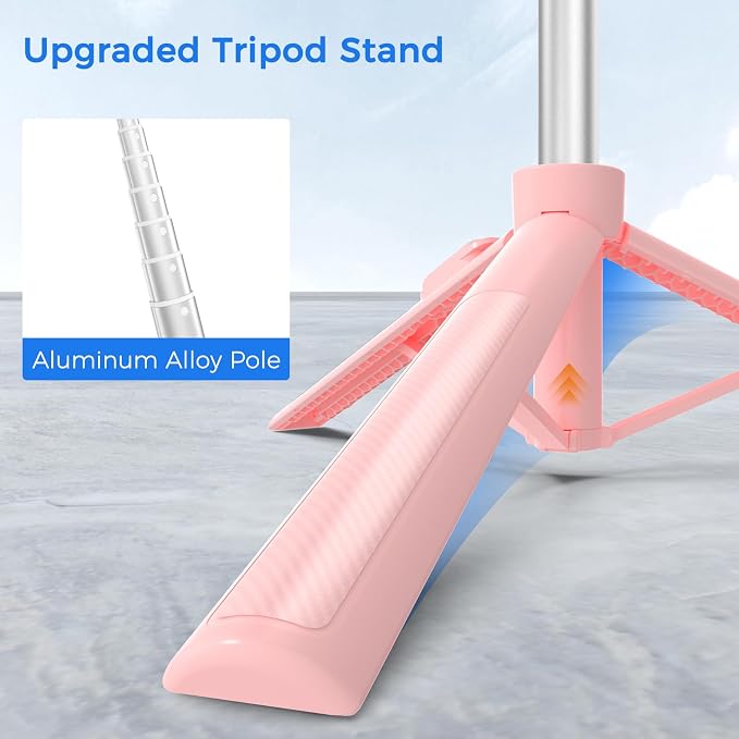 Selfie Stick Tripod for Phone with Remote Control & Holder, 63 Inch, Pink | Extendable Selfie Stick Travel for iPhone, iPhone Tripod for Video Recording - Image 2