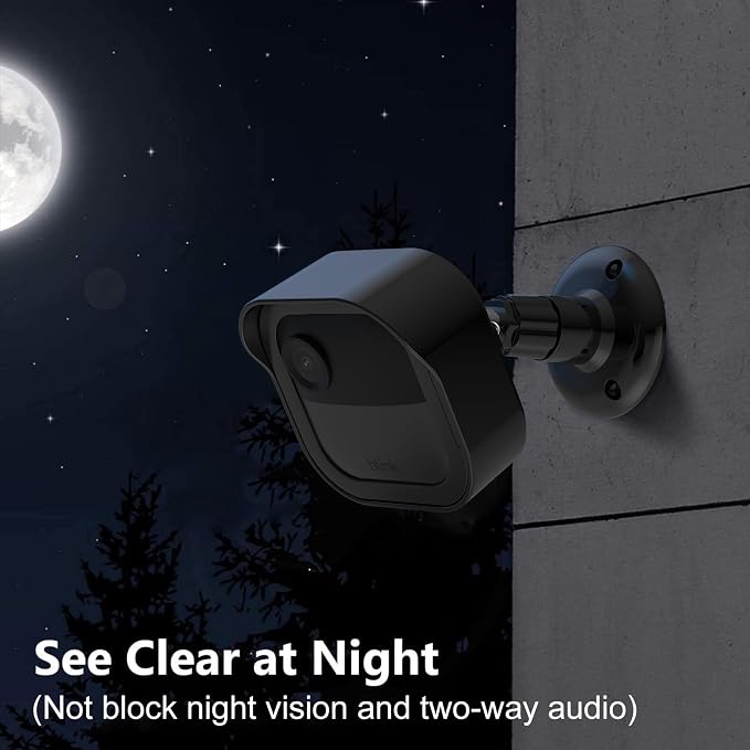 3 Pack Blink Outdoor Camera Mount for Outdoor 4/2K+, Blink Module Mount | 360°Adjustable Blink Wall Mount, Weatherproof Protective Cover for Blink Outdoor Camera, Black - Image 4