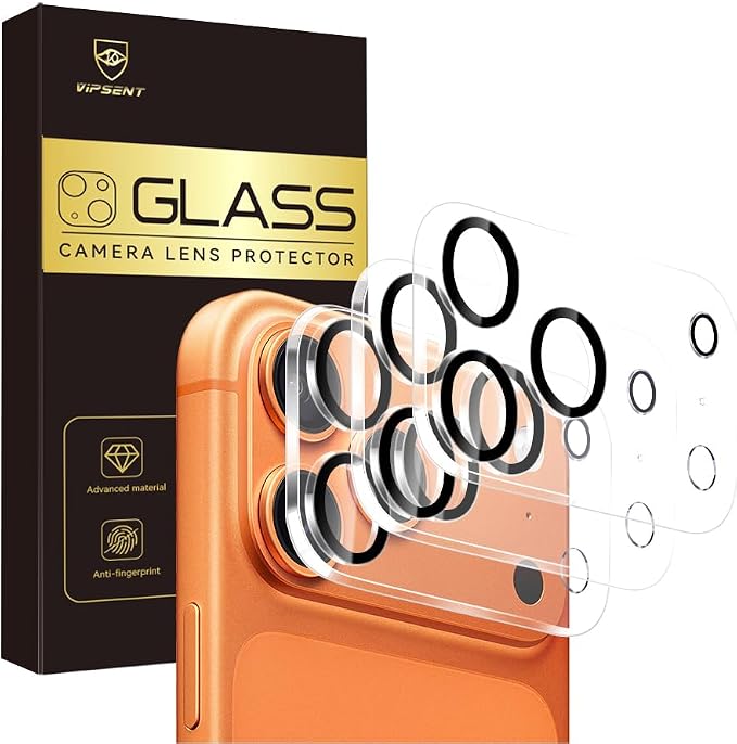 Camera Lens Protector for iPhone 17 Pro Max 6.9",9H Tempered Glass，Ultra HD, Scratch Resistance Easy to Install，Case Friendly， 3-Pack by Vipsent