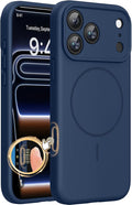 Miracase Silicone & Magnetic for iPhone 17 Pro Max Case, Dark Blue | Compatible with MagSafe, Camera Control Cover, Premium Silicone Cover Shockproof Drop Protection Phone Case for 17 Pro Max by Miracase
