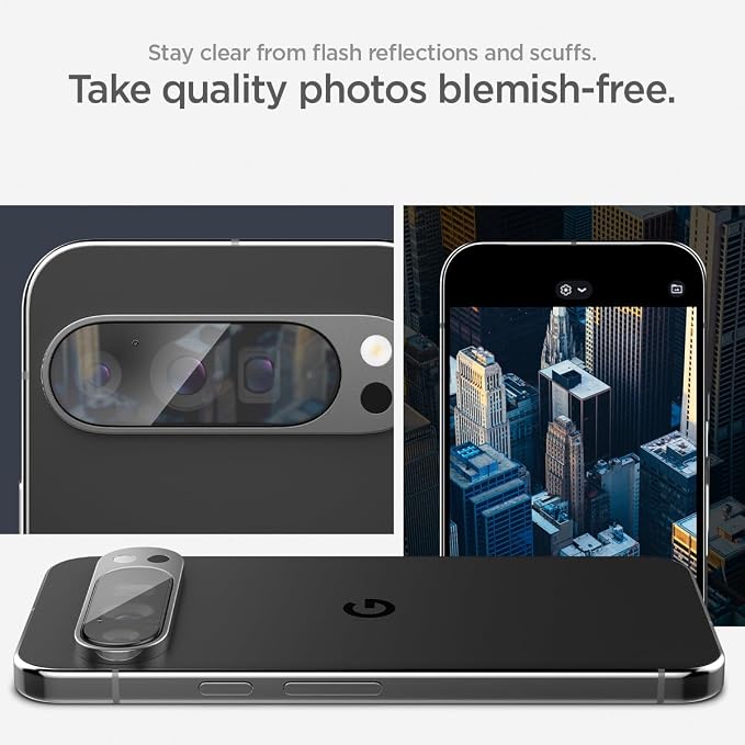 Spigen Glas.tR EZ FIT Optik Camera Lens Protector for Pixel 9 Pro XL | GlasTR EZ Fit Optik, 9H+ Tempered glass, Scratch resistant, Original photo quality, Auto-align tray, Case-friendly, 2Pack - Image 4