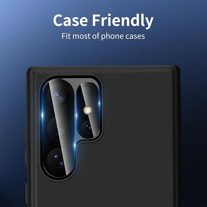 Dengduoduo 3 Pack Camera Lens Protector for Samsung Galaxy S26 Ultra, Tempered Glass Camera Protector Back Lens Cover, Ultra HD, 9H Hardness, Anti-Scratch, Case Friendly[No Affect on Night Shots] - Image 8