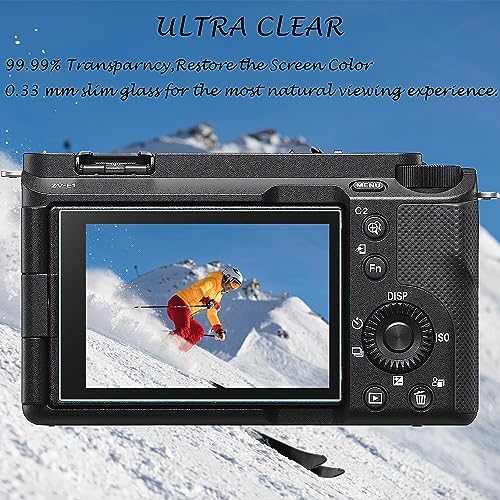 PCTC A7 IV A6700 ZV-E1 A7C II 7C II A7CII A7CR Screen Protector for Sony Alpha A6700 ZV-E1 ZVE1 A7 IV A7IV A7M4 A74 A7C II 7C II A7CII A7CR Camera [3+2 Pack] 0.3mm 9H Hardness Tempered Glass Cover - Image 7