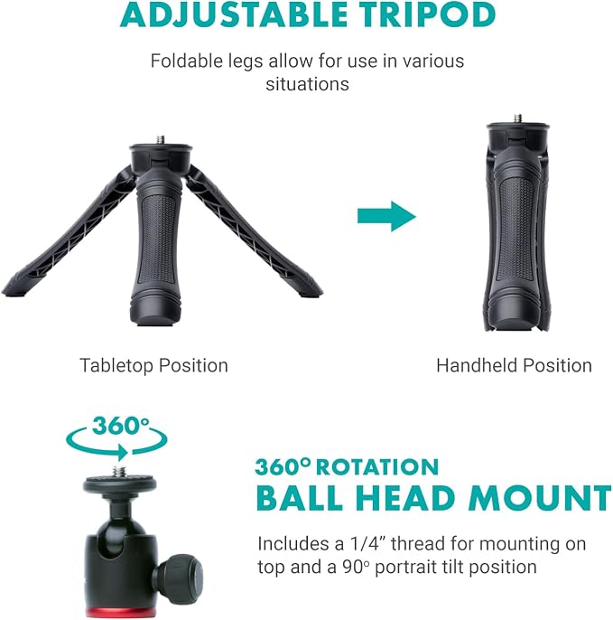 Movo USB-C Vlogging Kit for iPhone 15 with Fullsize Tripod - USB Type-C Compatible Vlog Kit- Accessories: Tripods, Phone Mount, LED Light, Shotgun Mic for YouTube Starter Kit - iPhone 15 Vlogging Kit - Image 5