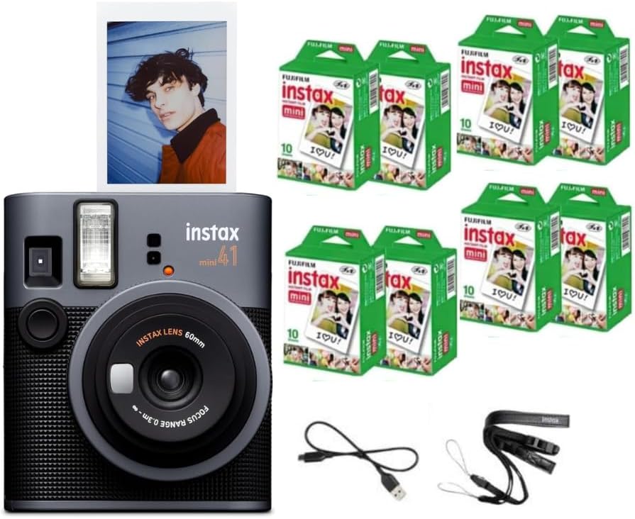 Fujifilm Instax Mini 41 Instant Film Camera (Camera + Extra Film (80 Exposures)) by FUJIFILM