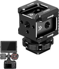 3 Port Cold Shoe Mount with 1/4"-20 Thread for Camera Cage Flash LED Monitor Microphone etc., Aluminum Camera Triple Cold Shoe Extension Bracket Compatible with Nikon, Canon, Sony..DSLR/SLR by Beusoulover