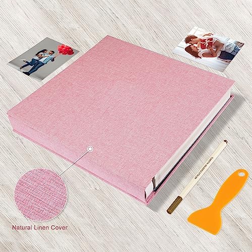 Photo Album Self Adhesive Pages 13.2x12.8 Scrapbook Pink 120 Pages - Image 4