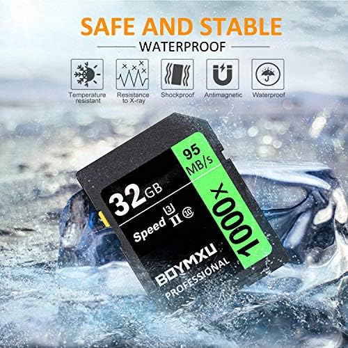 Professional 1000x Class 10 U3 Memory Card - 32GB, Compatible with Computers, Cameras & Camcorders, Up to 95MB/s Read Speed, Green/Black - Image 5