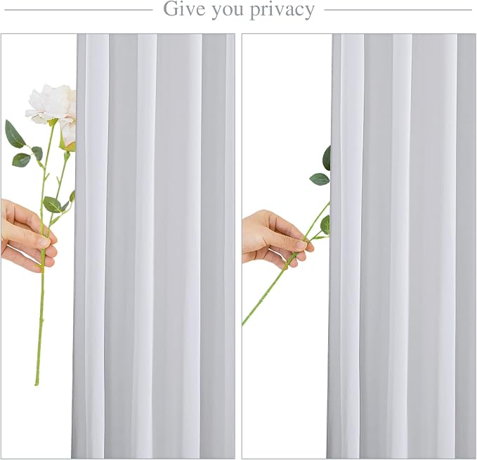 4 Panels Silver Grey Backdrop Curtain for Parties Wedding Wrinkle Free Silver Grey Photo Curtains Backdrop Drapes Fabric Decoration for Birthday Party Baby Shower 20ft(W) x 10ft(H) - Image 7