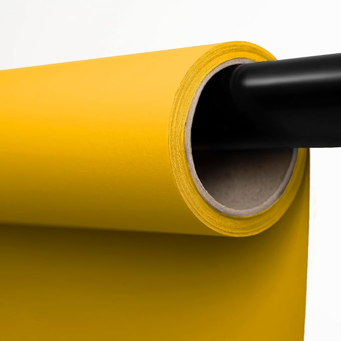 Kate Seamless Paper Backdrop for Photography Yellow Photo Backdrop Paper (106.8''x32.8' Forsythia Yellow) by KateBackdropforPhotography