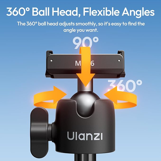 ULANZI MT66 3-in-1 Quick Release Magnetic Tripod for Insta360 GO Ultra | 3-in-1 Tripod Selfie Stick & Backpack Mount | Instant Magnetic Quick Release | 360° Ball Head | Portable 3.8oz Pocket Size - Image 7