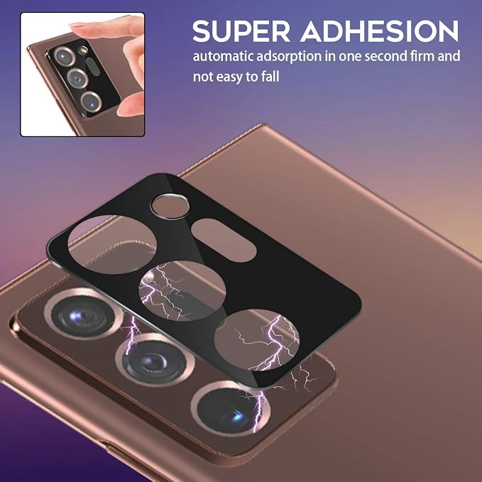 Orzero (3 Pack) Camera Lens Protector Compatible for Samsung Galaxy Note 20 Ultra (Not Affects Flash), Protector de Cámera 9 Hardness HD Anti-Scratch Full Coverage Bubble-Free - Image 4