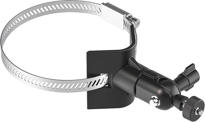 Universal Adjustable Stainless Mount Bracket Outdoor Security Camera 360 Degree Hoop Hose Clamp Pipe Poles Mount No-Drill Holes Compatible with Reolink/Nest/Arlo/Eufy/Wyze and Other Camera (Black) - Image 6